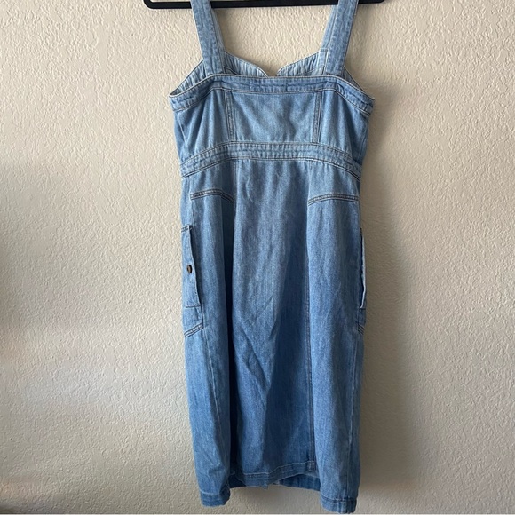 Anthropologie Pilcro Buttondown Denim Dress size 8 / medium - Picture 5 of 11